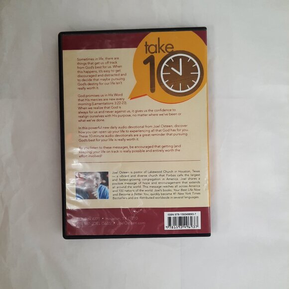 Joel Osteen Take 10 Getting your Life back on track - 5 CD SET - Picture 2 of 6